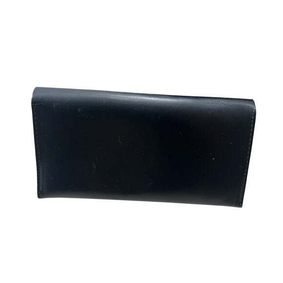 Saint Laurent Black Leather Eye Glass Sunglasses Case Pouch Holder - Picture 2 of 6